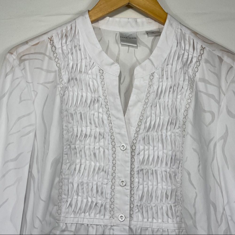 Emma James tucks lace trim long sleeve Shirt - Picture 8 of 14
